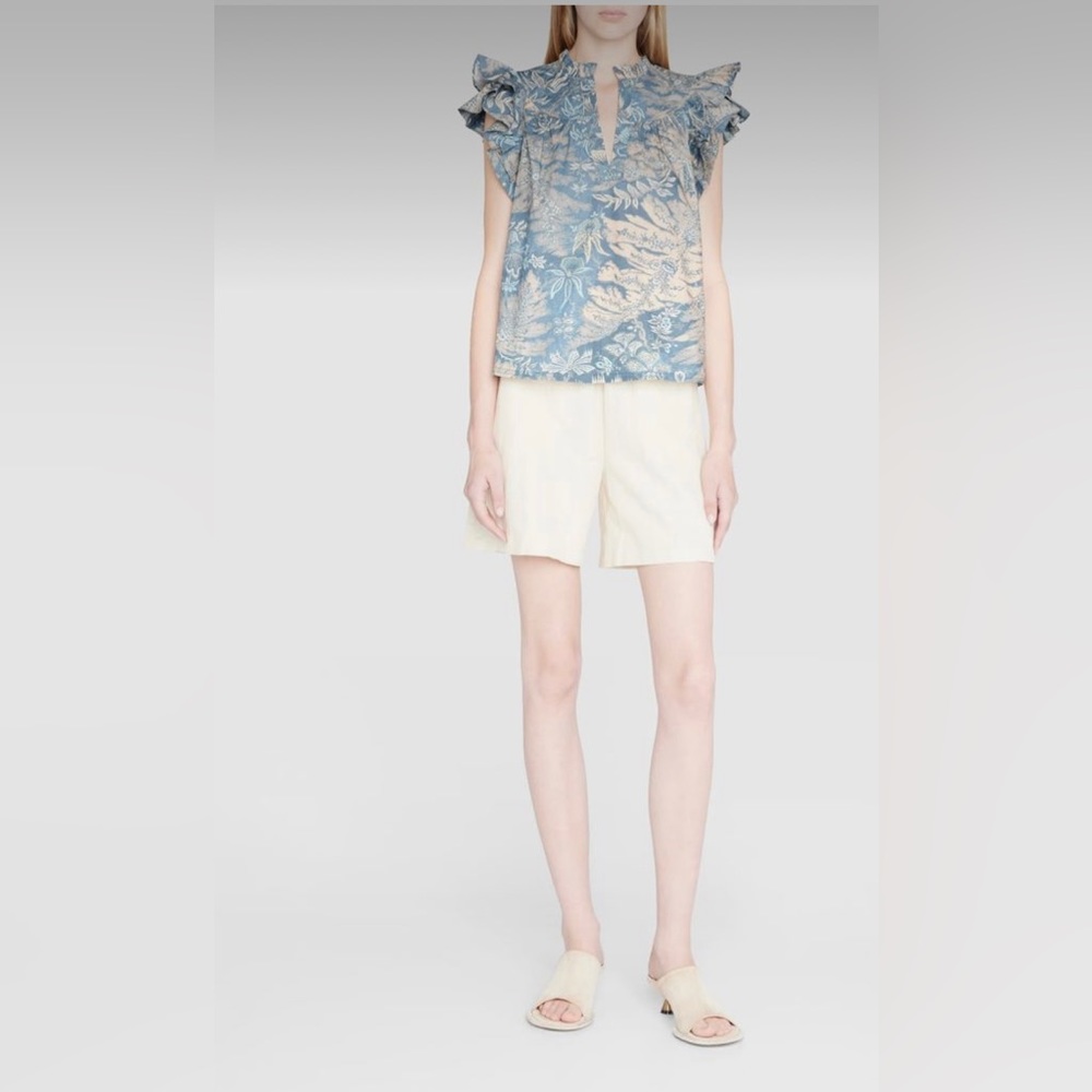 Ulla Johnson Lei Floral Cotton Ruffle Top 
in Waimea Size 00